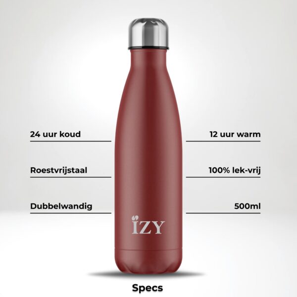 IZY Drinkfles Rood - 500ML - Afbeelding 2