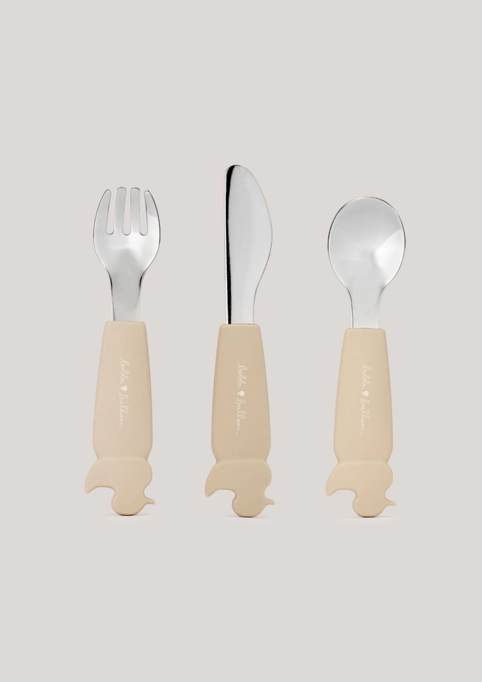 Bobbi Balloon Siliconen roestvrijstalen bestekset