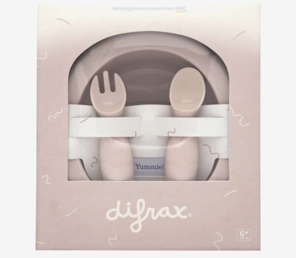 Difrax lichtroze peuterkom en bestekset - Afbeelding 6