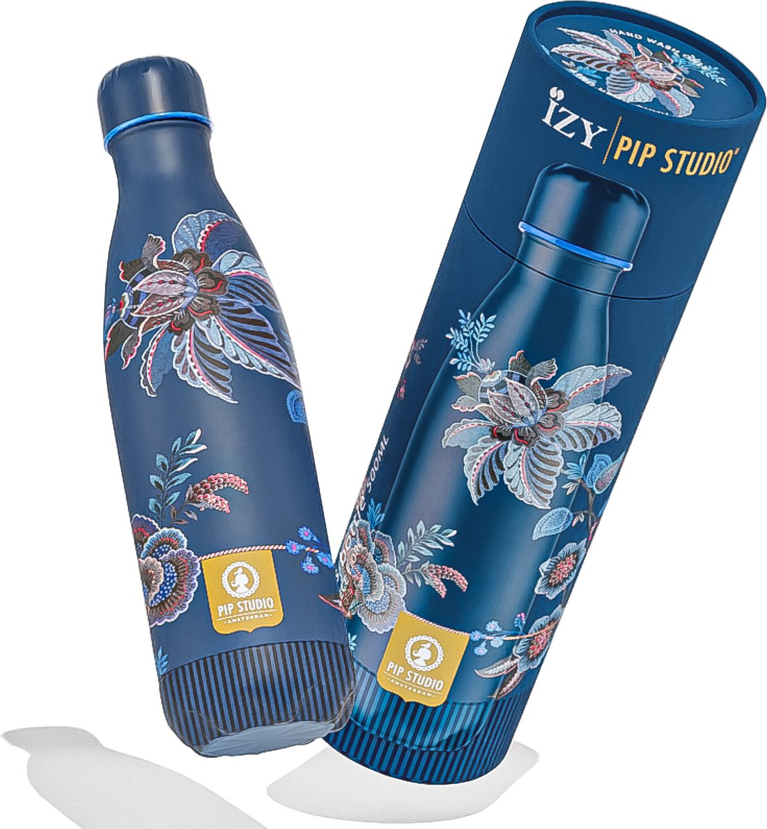 IZY Drinkfles - Pip Studio - CeCe Fiore Blauw