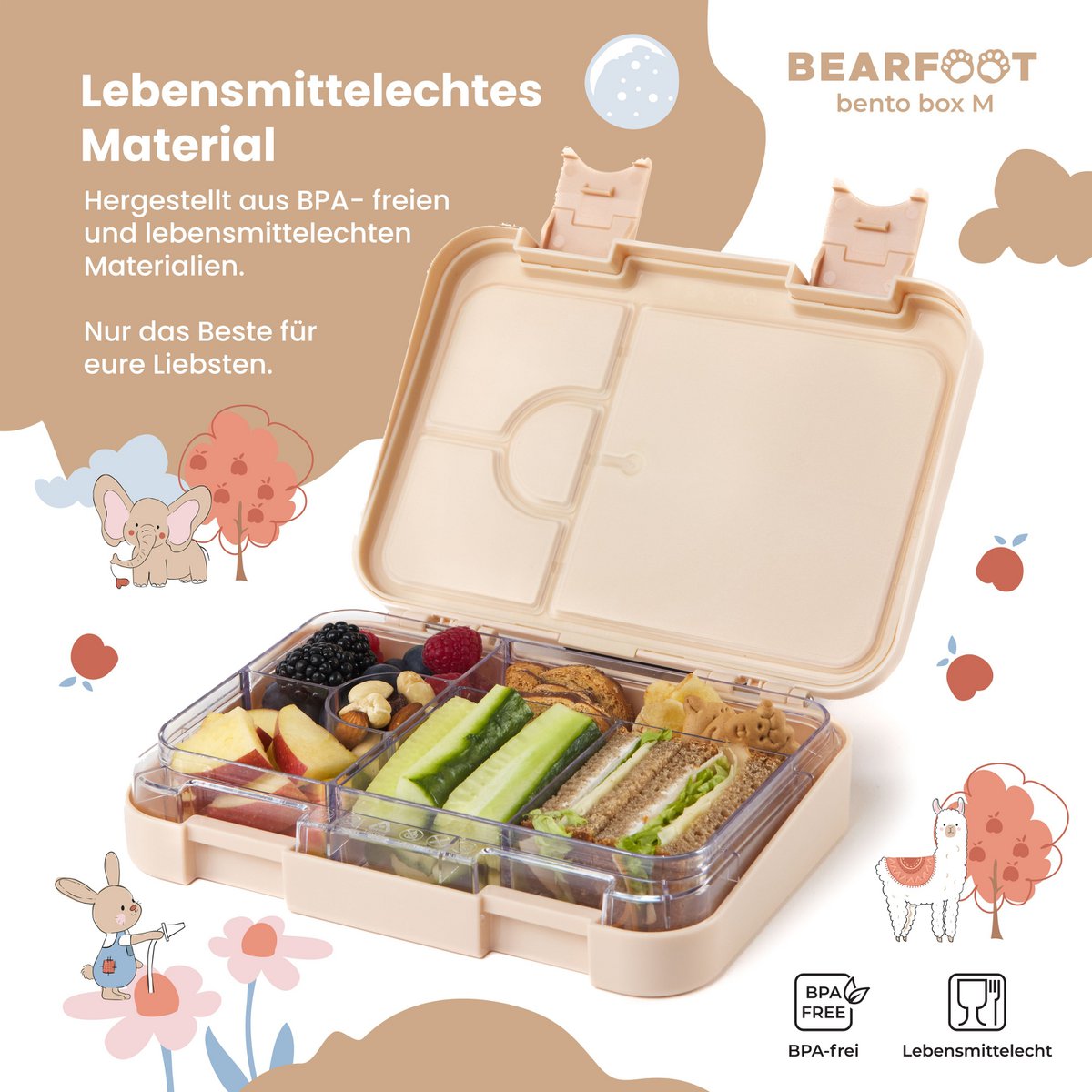 Lunchbox - Bento Box - brood trommel kinderen - Ambulance Olifanten