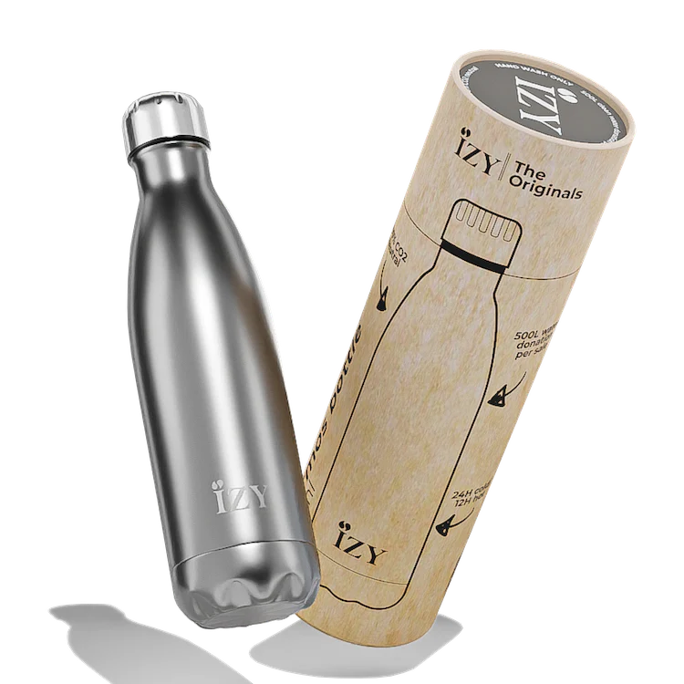 IZY Drinkfles - Chroom Zilver 500ML