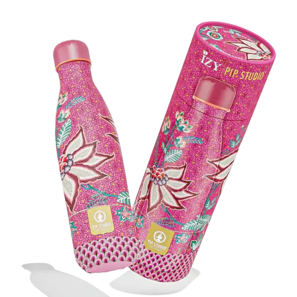 IZY Bottle – Pip Studio Flower Festival (Roze) 500ML