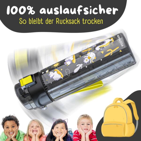 BEARFOOT Drinkfles voor kinderen - 500 ml - dinosaurus-zwart