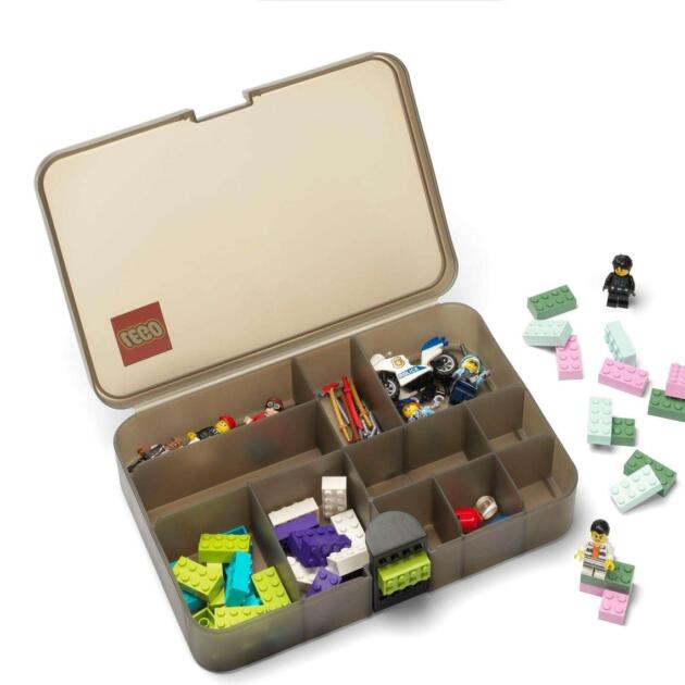 Lego - Sorteerbox Transparant Bruin - Kunststof - Bruin