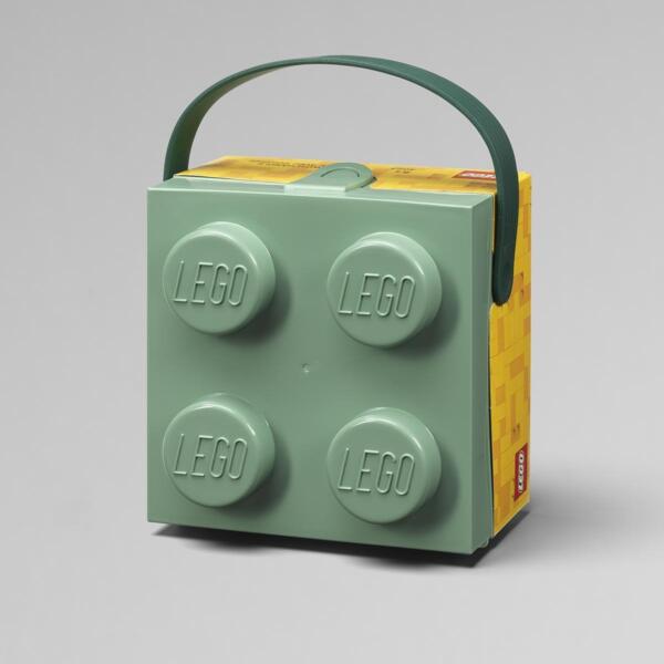 LEGO - Lunchbox Brick 4 met Handvat - Polypropyleen - Groen