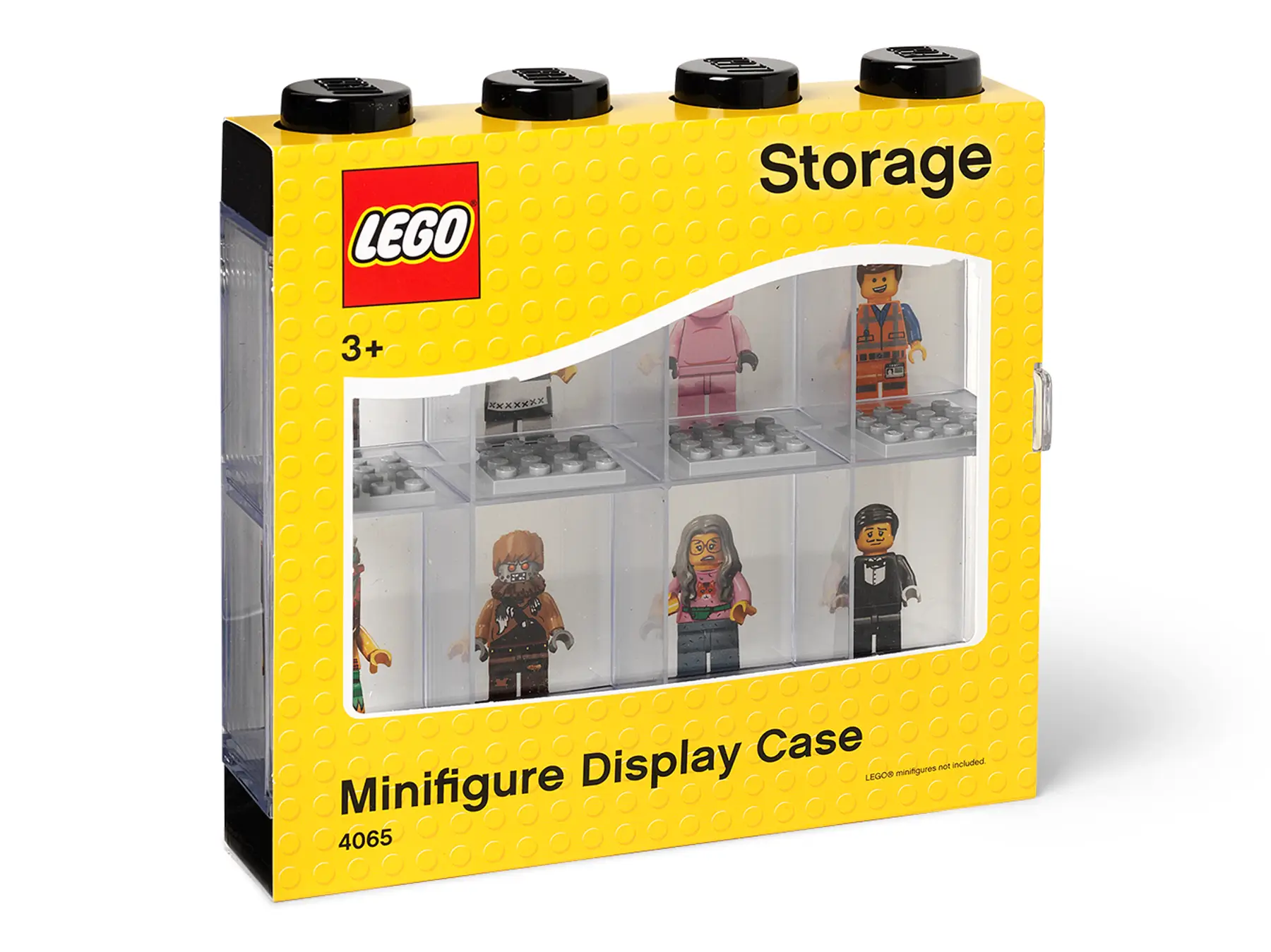 LEGO - Vitrine - voor Minifigures - 8 Vakken - Stapelbaar - Ophangbaar - Rechthoek Zwart
