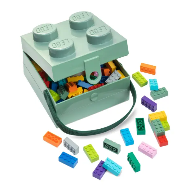 LEGO - Lunchbox Brick 4 met Handvat - Polypropyleen - Groen