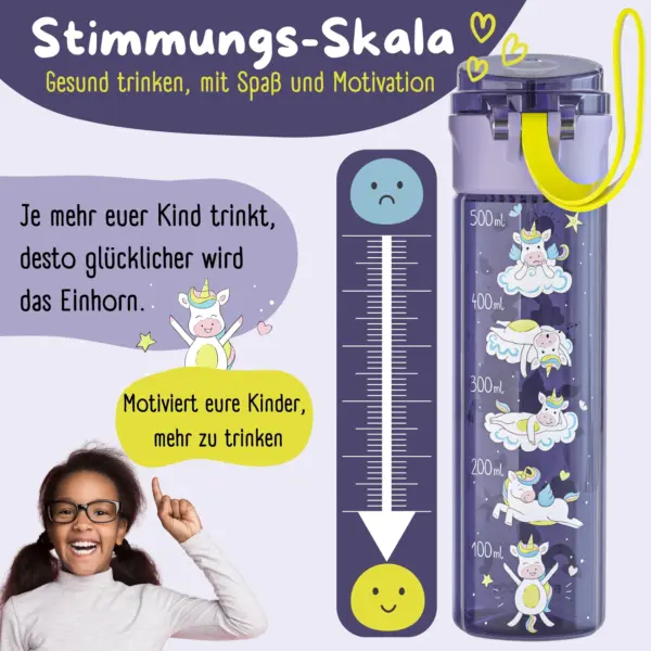BEARFOOT Drinkfles voor kinderen - 500 ml - eenhoorn