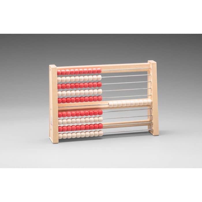 Telraam voor 100 cijfers, rood/wit