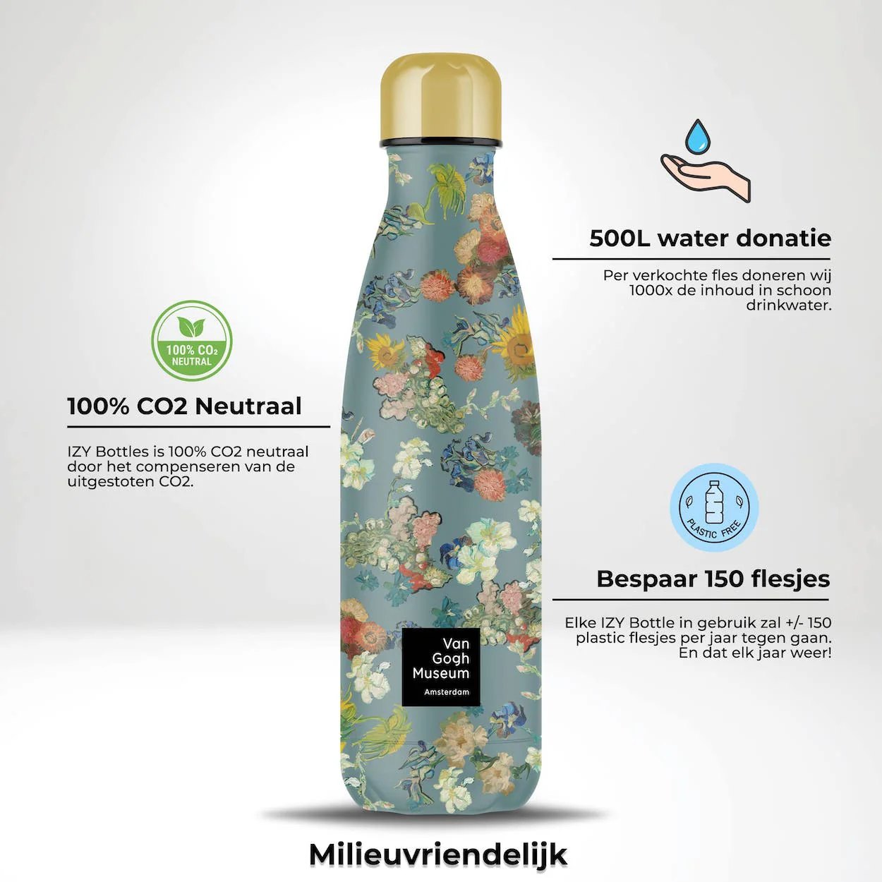 Izy Bottles Van Gogh Museum 50 jaar thermosfles 500 ML
