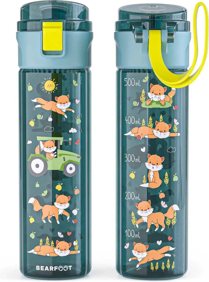 BEARFOOT Drinkfles voor kinderen - 500 ml - tractor blauw