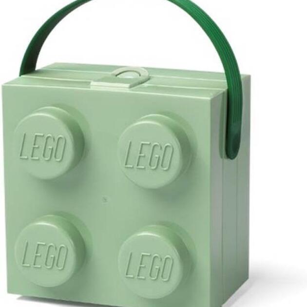 LEGO - Lunchbox Brick 4 met Handvat - Polypropyleen - Groen