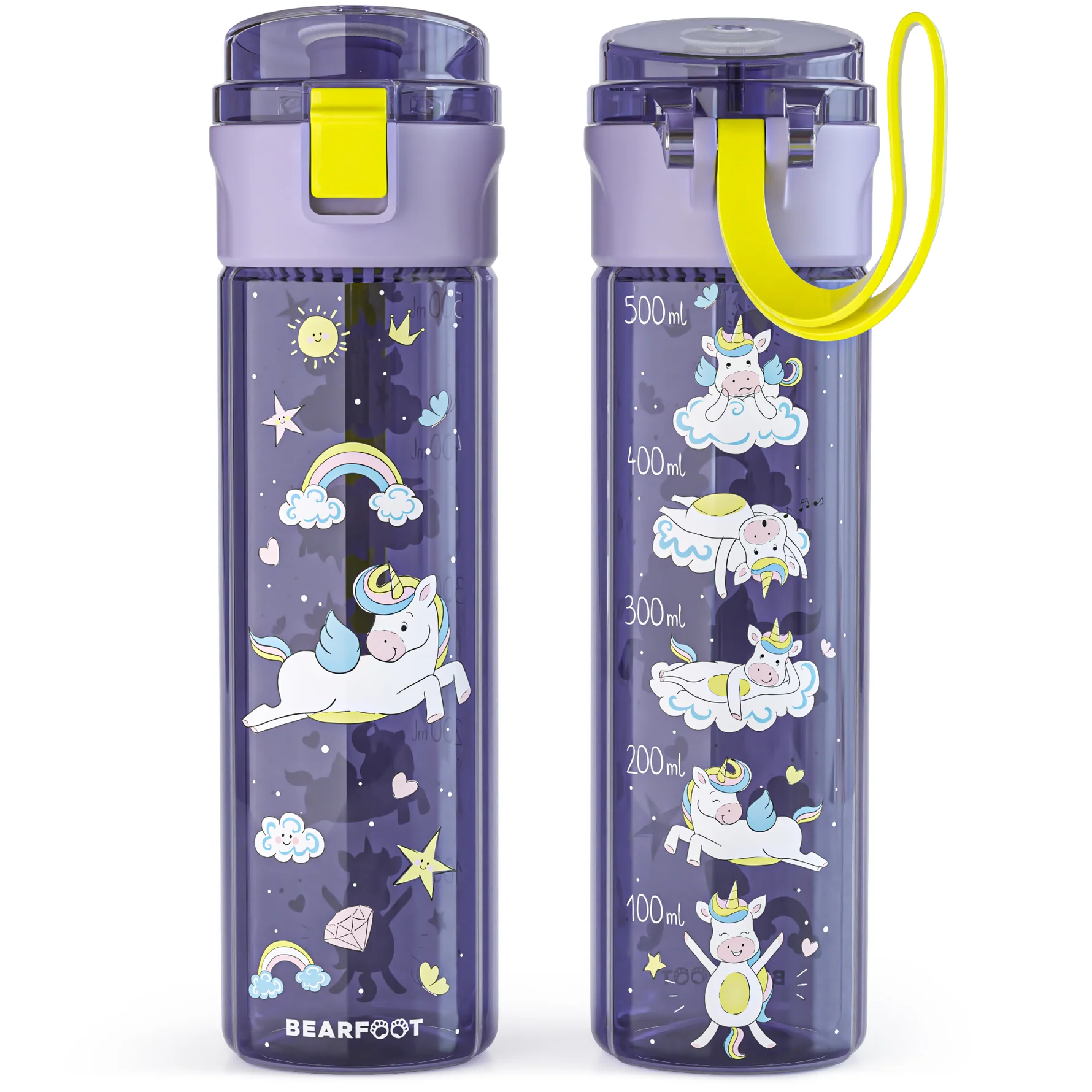 BEARFOOT Drinkfles voor kinderen - 500 ml - eenhoorn