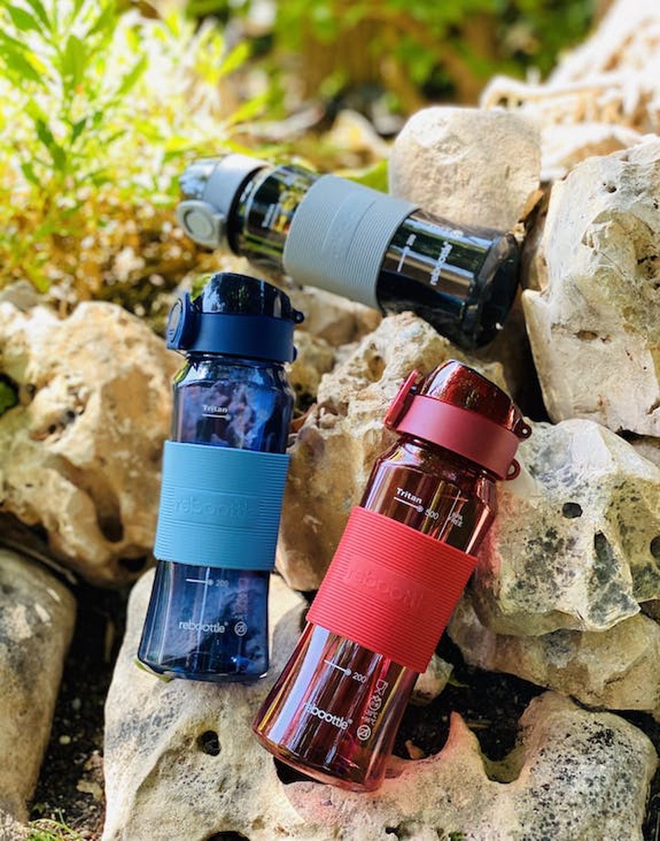 Reboottle - Sky - Duurzame drinkfles - Bidon - 500ml - Zwart